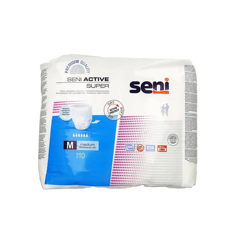 Seni Active Super, majtki chłonne, rozmiar M, 10 sztuk