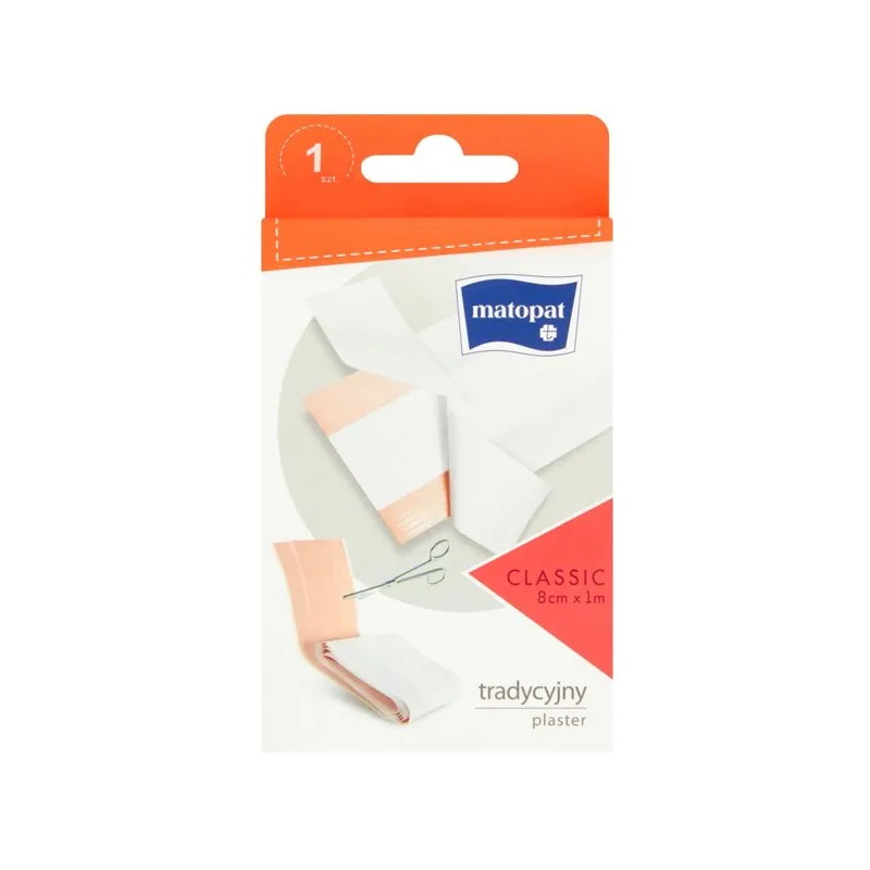 Matopat Classic plaster tkaninowy do cięcia 8 cm x 1 m, 1 sztuka