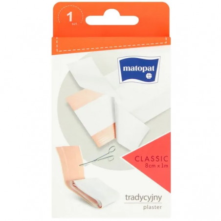 Matopat Classic plaster tkaninowy do cięcia 8 cm x 1 m, 1 sztuka