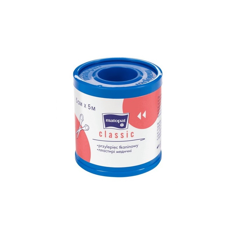Matopat Classic, przylepiec tkaninowy, 5cm x 5m, 1 sztuka