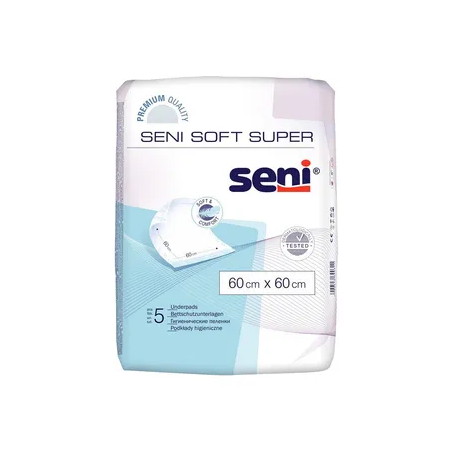 Podkłady higieniczne SENI SOFT SUPER 60 x 60cm, 5sztuk