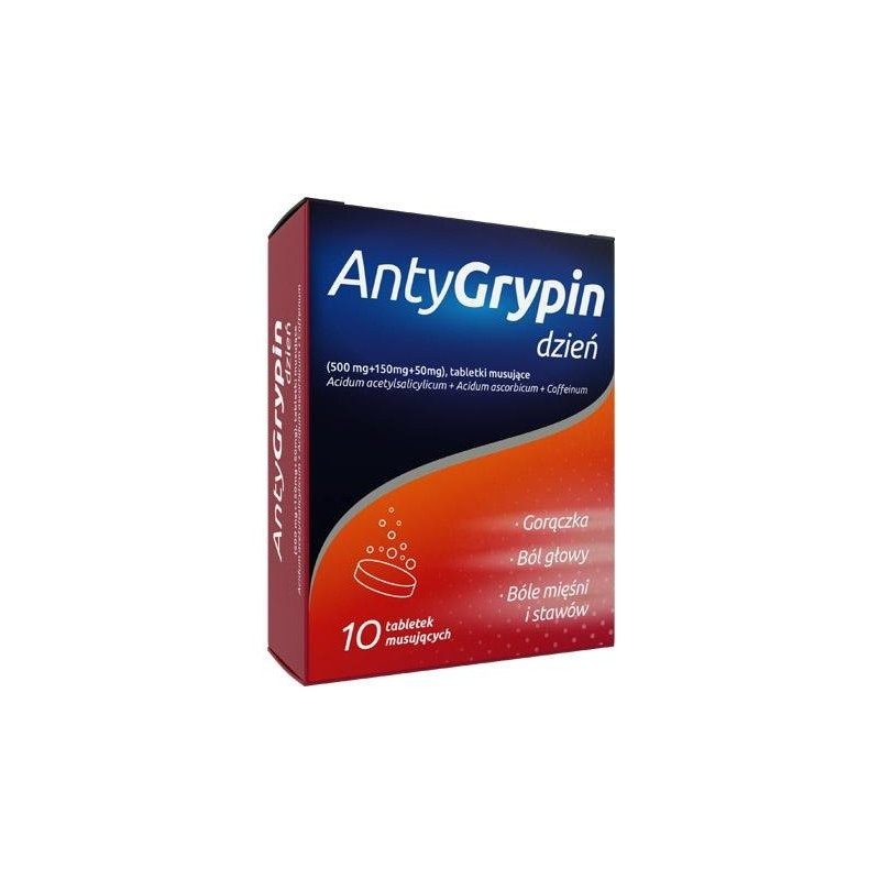 Antygrypin na dzień , 10 tabletek musujących