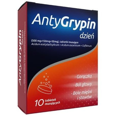Antygrypin na dzień , 10 tabletek musujących