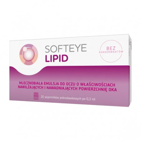 Softeye Lipid, emulsja do oczu, 0,3 ml, 20 pojemników