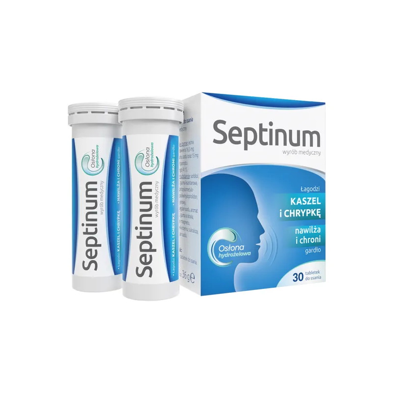 Septinum, tabletki do ssania na kaszel i chrypkę, 30 sztuk