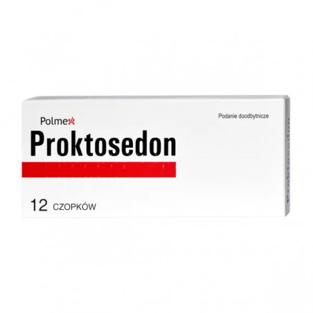 Proktosedon, czopki doodbytnicze, 12 sztuk
