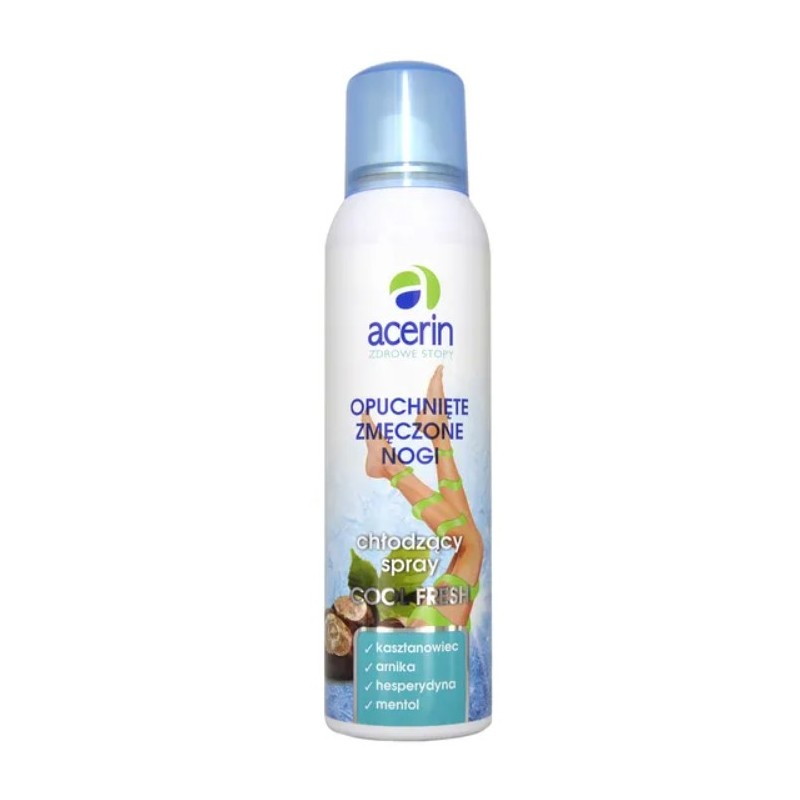 Acerin Cool Fresh Spray Opuchnięte zmęczone nogi, 150 ml
