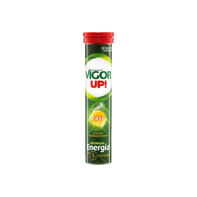 Vigor UP Fast 20 tabletek musujących smak pomarańczowy