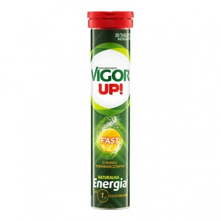 Vigor UP Fast 20 tabletek musujących smak pomarańczowy