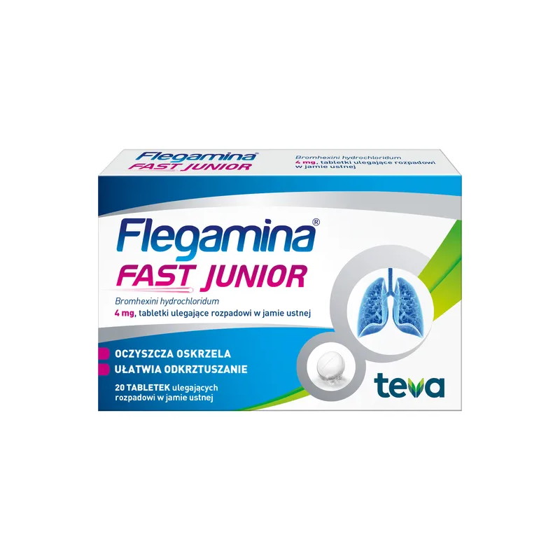Flegamina Fast Junior 4 mg, 20 tabletek