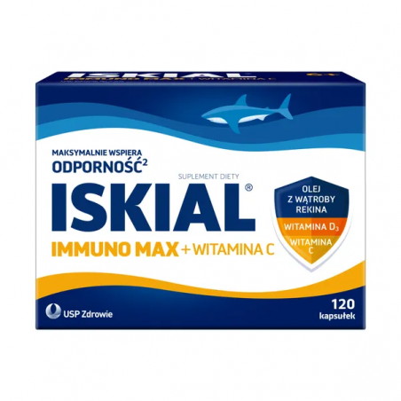 Iskial Immuno Max + Witamina C, 120 kapsułek