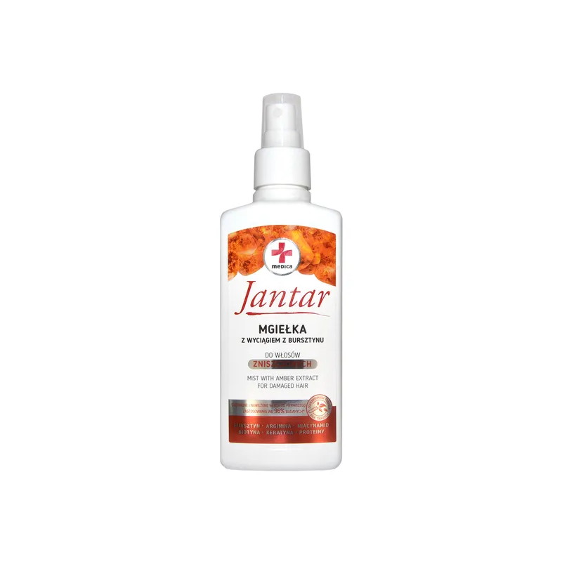 Jantar Medica, mgiełka z wyciągiem z bursztynu do włosów zniszczonych, 200 ml