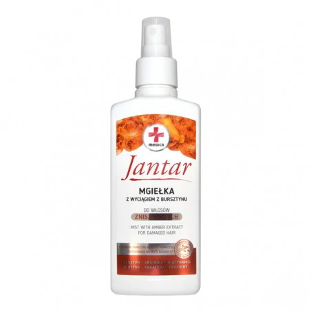 Jantar Medica, mgiełka z wyciągiem z bursztynu do włosów zniszczonych, 200 ml