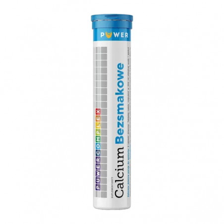 Puwer Complex Calcium Bezsmakowe, tabletki musujące, 20 sztuk