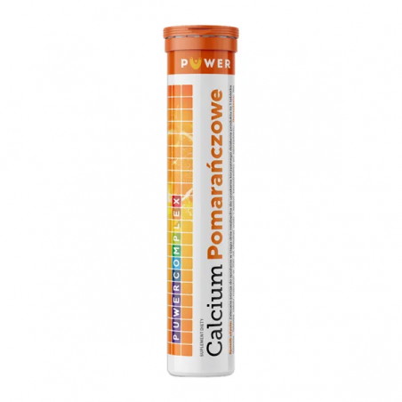 Puwer Complex Calcium Pomarańczowe, tabletki musujące, 20 sztuk