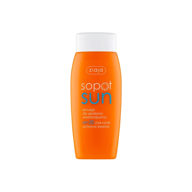 Ziaja Sopot Sun, emulsja do opalania wodoodporna SPF 20, 150 ml