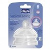 Chicco Smoczek do butelki NaturalFeeling 6m+, 2 sztuki