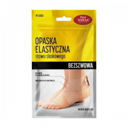 Pani Teresa, Opaska elastyczna stawu skokowego, bezszwowa, kolor: beż, rozmiar: M, 1 sztuka