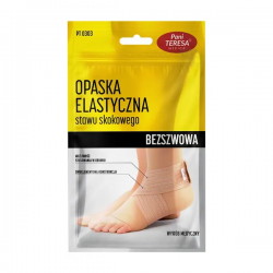 Pani Teresa, Opaska elastyczna stawu skokowego, bezszwowa, kolor beżowy, rozmiar: S, 1 sztuka