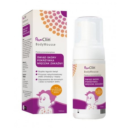 PoxClin Body Mousse pianka przeciwświądowa, 100 ml