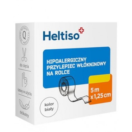 Heltiso przylepiec włókninowy 5m x 1,25cm, 1 sztuka