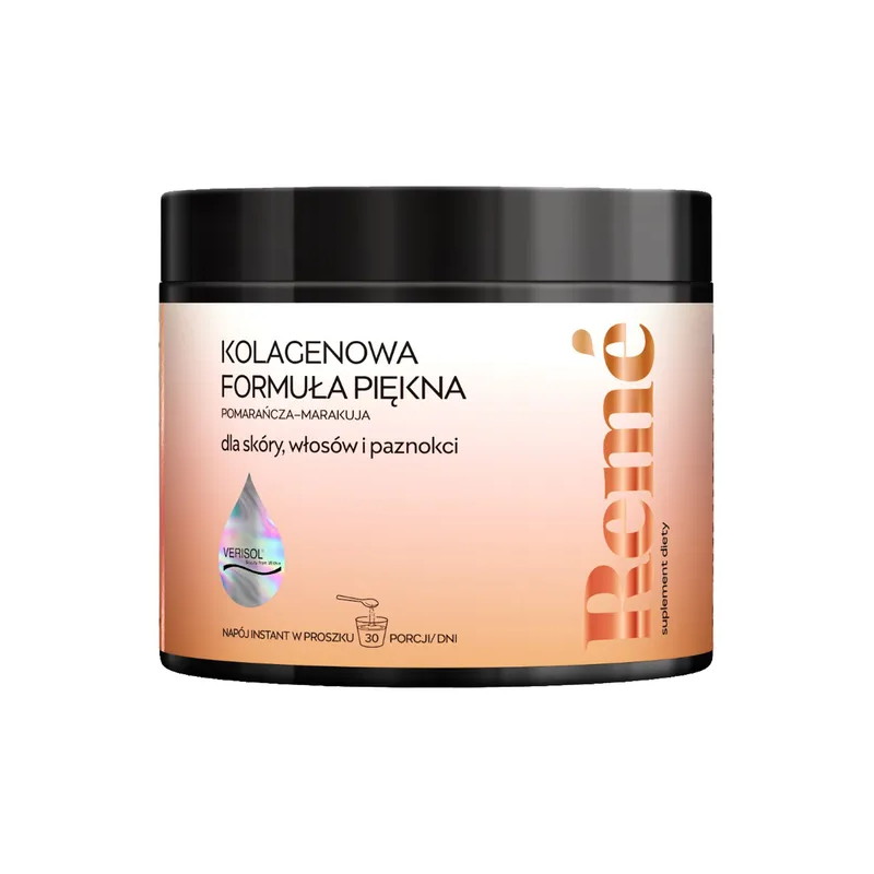 Reme Kolagenowa Formuła Piękna, pomarańcza - marakuja, proszek 150 g