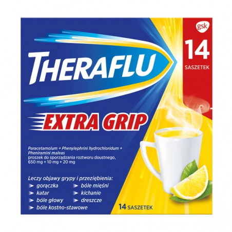 Theraflu Extra Grip, 14 saszetek