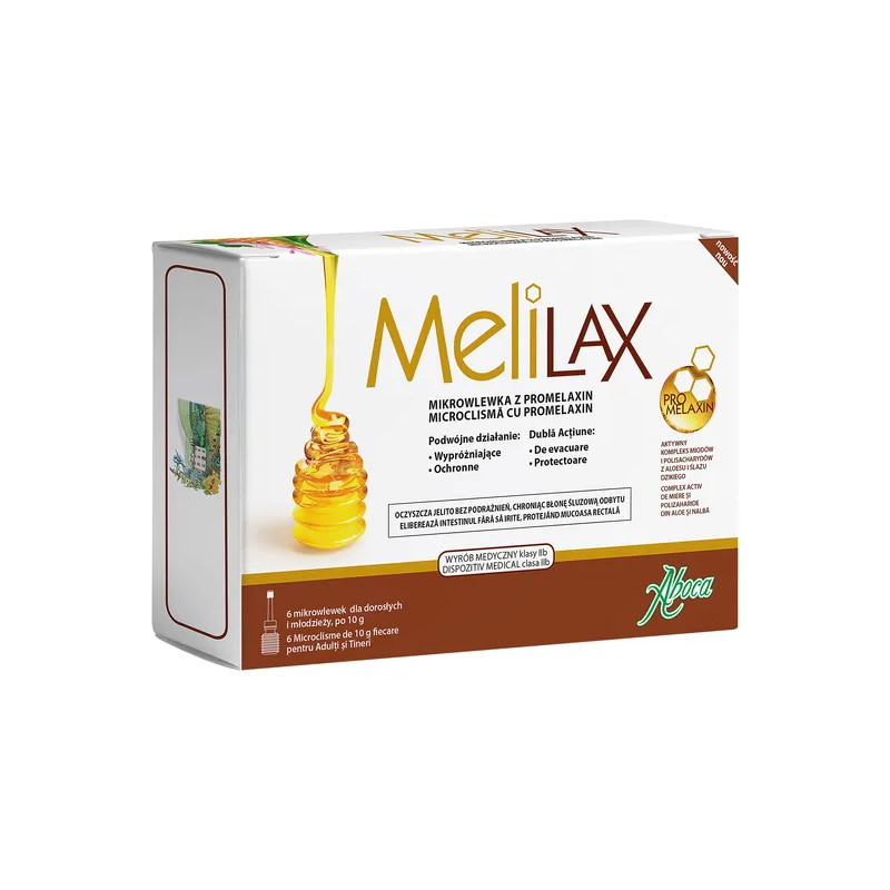 Melilax Adult, mikrowlewka doodbytnicza, 6 wlewek