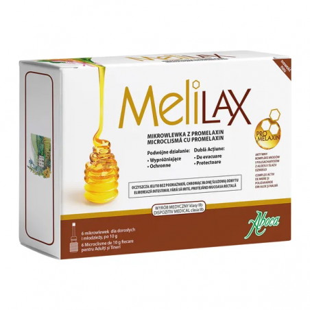 Melilax Adult, mikrowlewka doodbytnicza, 6 wlewek
