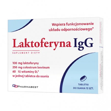 Laktoferyna IgG, tabletki do ssania, 15 sztuk