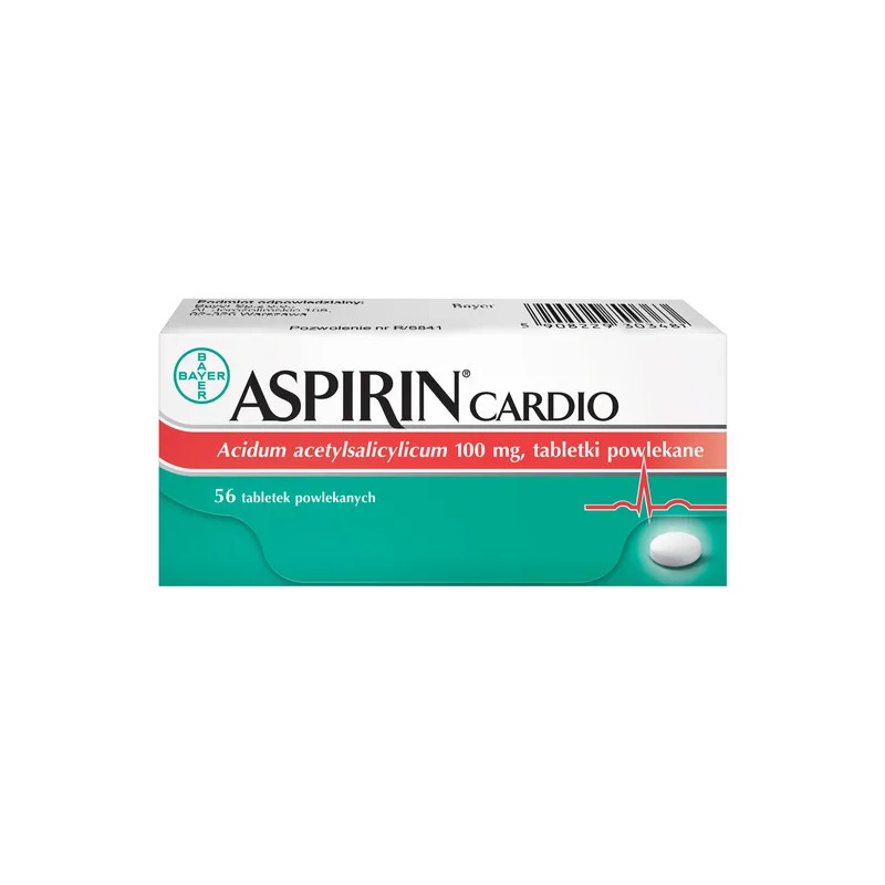 Aspirin Cardio, 100 mg, tabletki powlekane, 56 sztuk