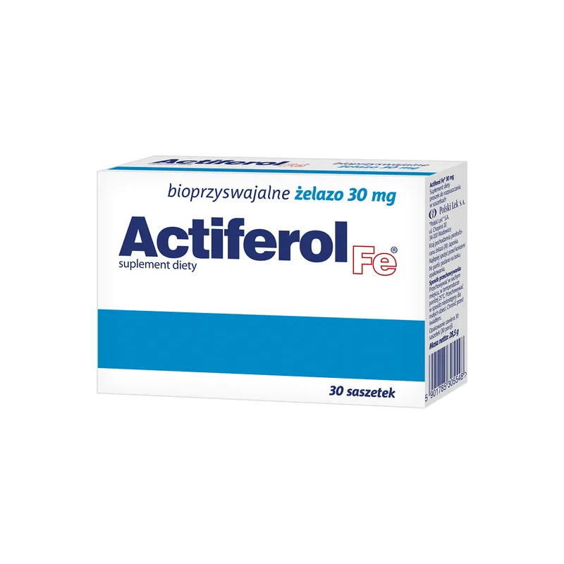 Actiferol Fe, 30 mg, proszek do rozpuszczenia w saszetkach, 30 sztuk