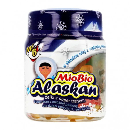 MioBio Alaskan, żelki z super tranem, 30 sztuk