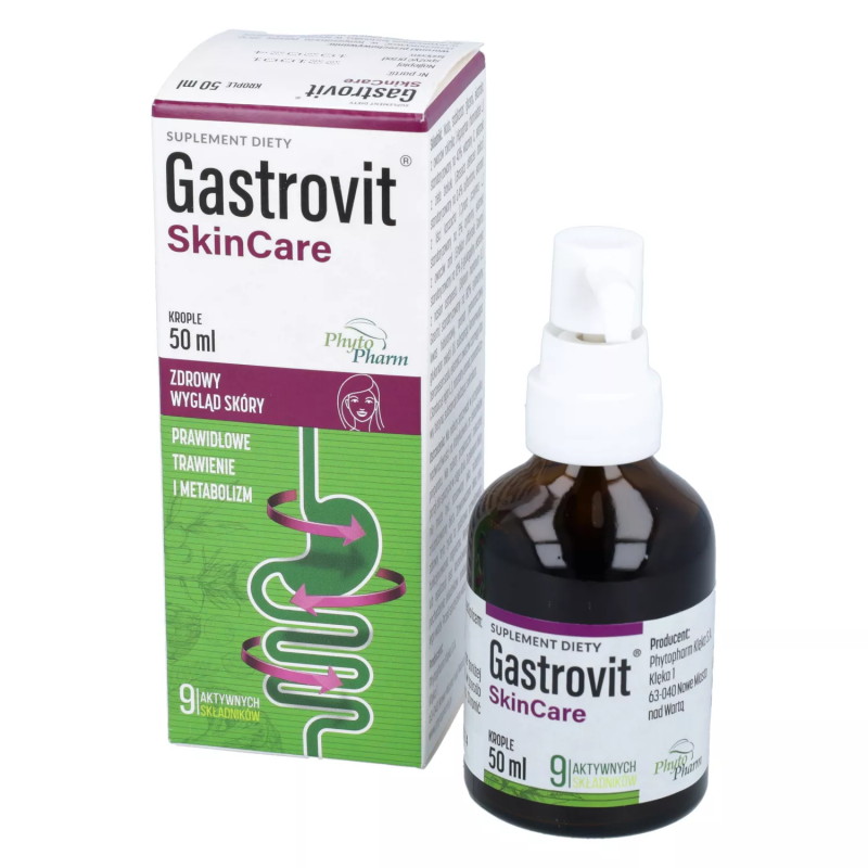 Phytopharm - Gastrovit skincare, wspiera zdrowy wygląd skóry i prawidłowe trawienie, 50ml