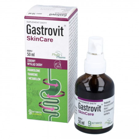 Phytopharm - Gastrovit skincare, wspiera zdrowy wygląd skóry i prawidłowe trawienie, 50ml