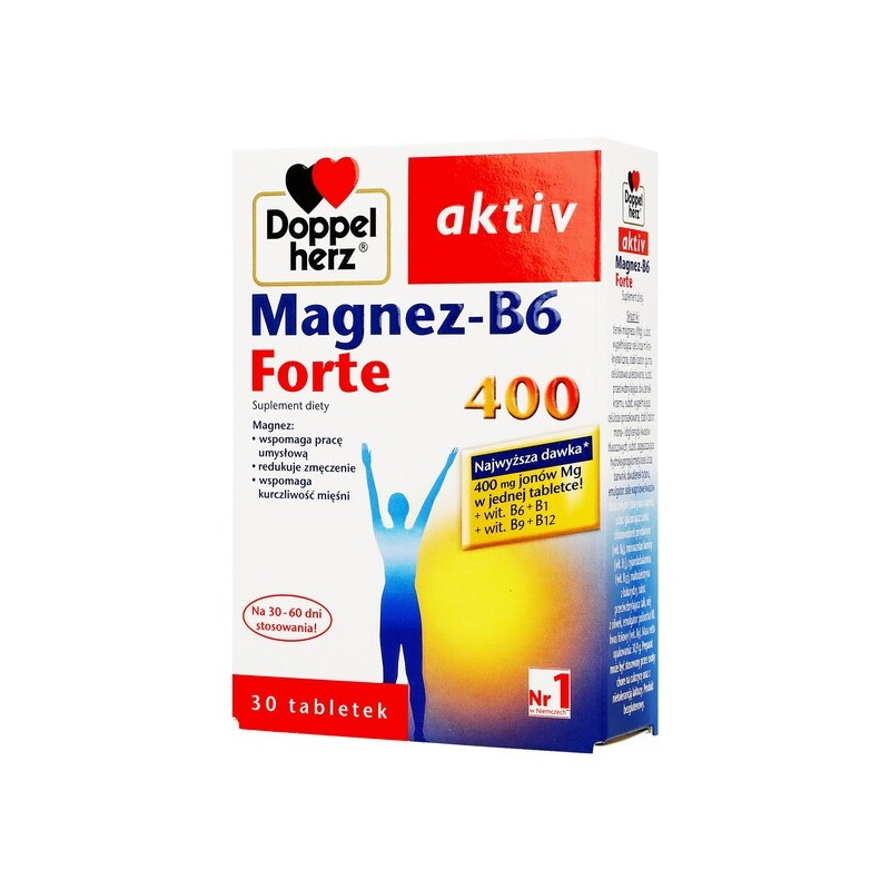 Doppelherz aktiv Magnez-B6 Forte 400, 30 tabletek