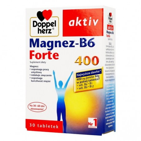 Doppelherz aktiv Magnez-B6 Forte 400, 30 tabletek
