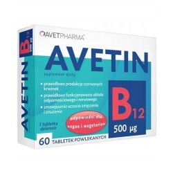 AVETIN B12 500 mcg, 60 tabletek