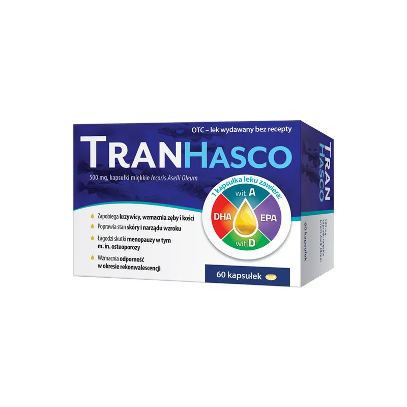 Tran Hasco, 500 mg, kapsułki miękkie, 60 sztuk