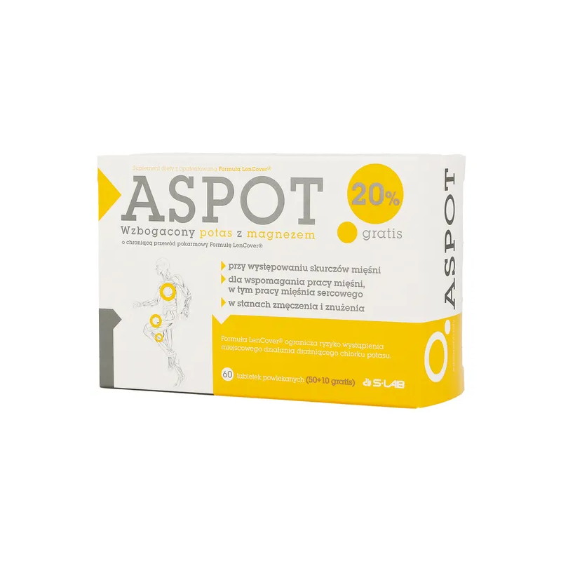 Aspot, tabletki powlekane, 60 sztuk (50 szt. + 10 szt.)