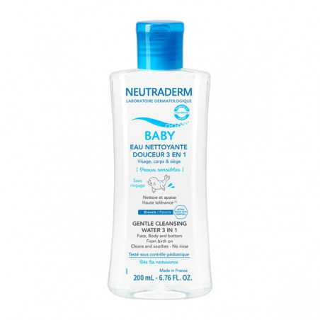 Neutraderm Baby, delikatna woda oczyszczająca 3 w 1, 200 ml
