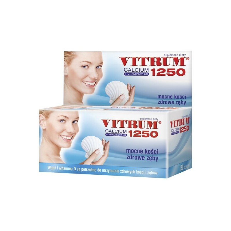 Vitrum Calcium 1250 + Vitaminum D3 120 tabletek