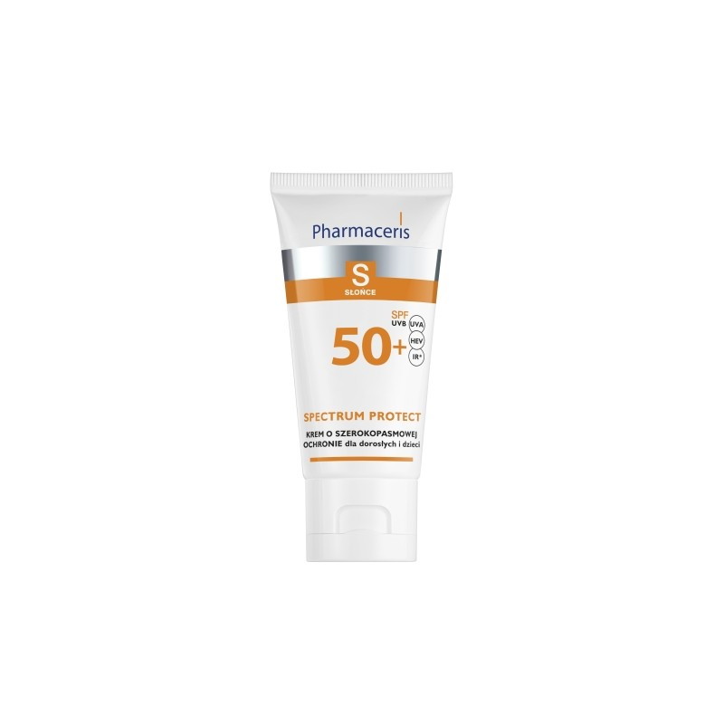 PHARMACERIS S SPECTRUM PROTECT Krem o szerokopasmowej ochronie przed słońcem do twarzy dla dorosłych i dzieci SPF 50, 50 ml