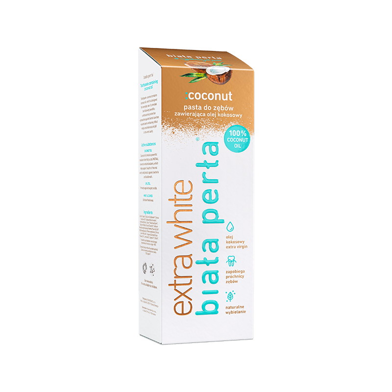 BIAŁA PERŁA  COCONUT z olejem z kokosa, wybielająca pasta do zębów, 75 ml