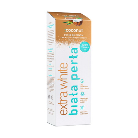 BIAŁA PERŁA  COCONUT z olejem z kokosa, wybielająca pasta do zębów, 75 ml