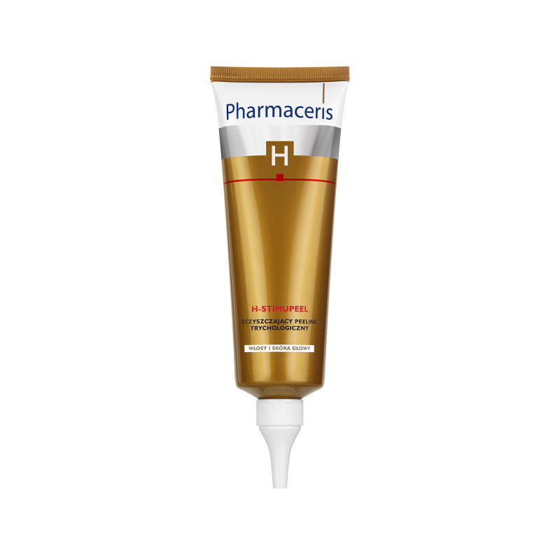 PHARMACERIS H–STIMUPEEL, oczyszczający peeling trychologiczny do skóry głowy z problemem wypadania włosów i łupieżu, 125 ml