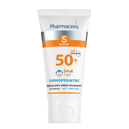 PHARMACERIS S DERMOPEDIATRIC Bezpieczny krem ochronny do twarzy dla dzieci SPF 50, 50 ml