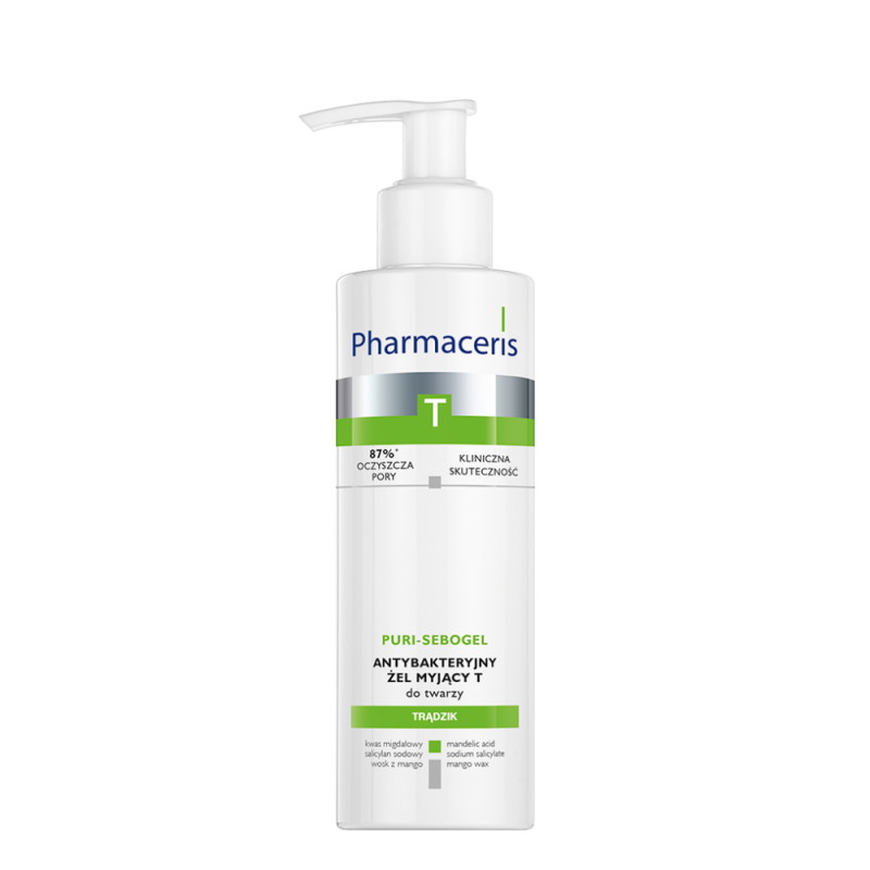 PHARMACERIS T PURI-SEBOGEL Antybakteryjny żel myjący do twarzy, 190 ml