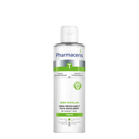 PHARMACERIS T SEBO-MICELLAR Sebo-regulujący płyn micelarny do twarzy i oczu , 200 ml