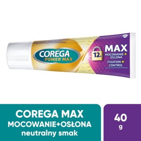 Corega POWER MAX  mocowanie+osłona, neutralny, 40 g